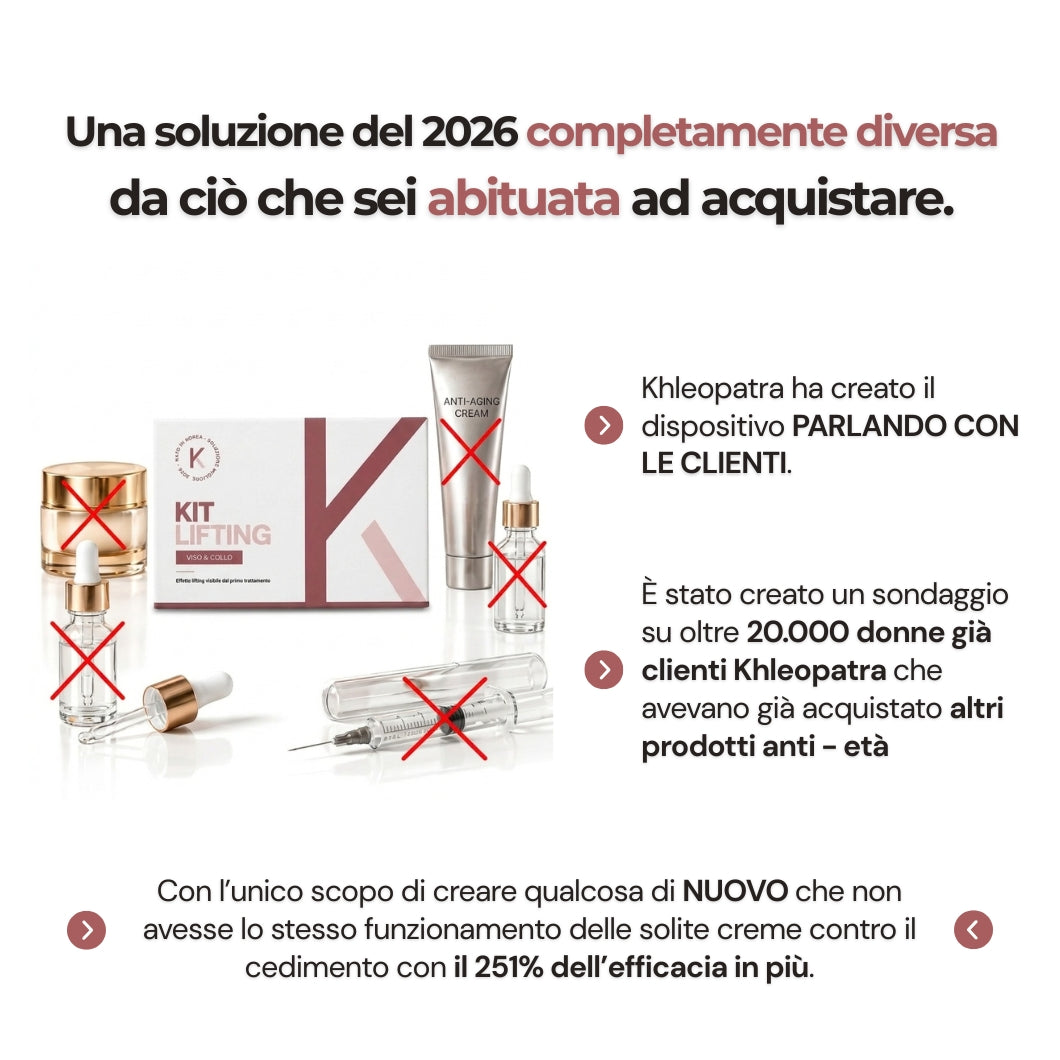 Khelopatra | Kit anti - cedimento 2.0 | Effetto lifting dal primo trattamento