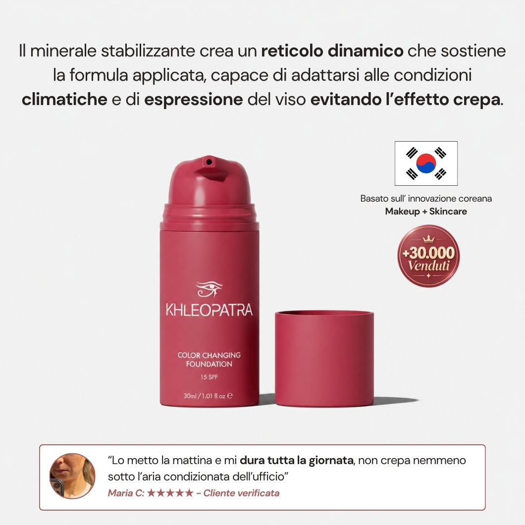 Fondotinta per pelle matura | formula reticolare dinamica anti-crepa | Tonalità unica - autoadattiva