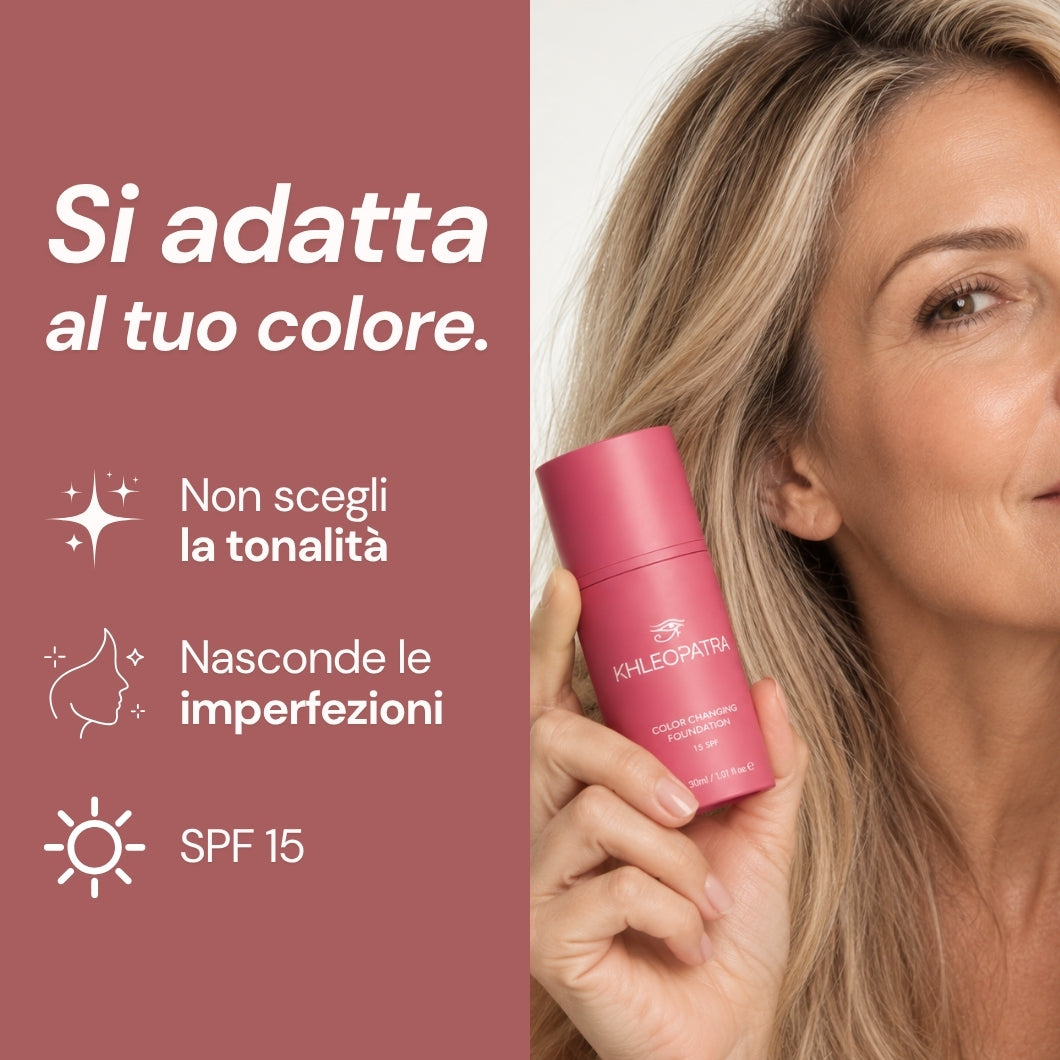Fondotinta per pelle matura | formula reticolare dinamica anti-crepa | Tonalità unica - autoadattiva